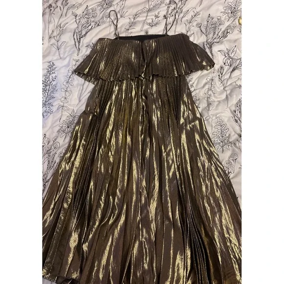 green emerald velvet dress J. Crew Collection Gold Metallic Cocktail Dress, size XSP (extra small   Christina Finn Style & Boutique